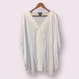 Angie’s Swimsuit Cover-Up Blouse in Off-White - size medium
